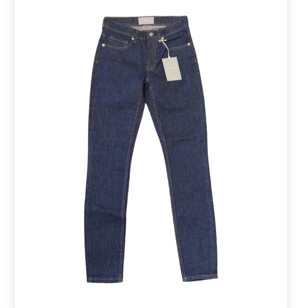 Everlane jeans skinny mid rise dark blue size 24 Tall